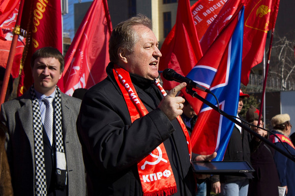 Выступление С.П.Обухова на митинге в Краснодаре