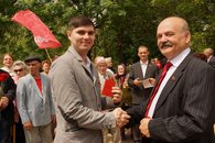 В Белореченске коммунисты организовали митинг в честь Красного Первомая