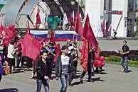 Лабинские коммунисты приняли участие в шествии в честь Дня Победы