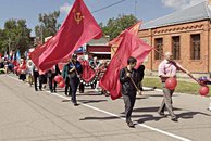 Лабинские коммунисты приняли участие в шествии в честь Дня Победы