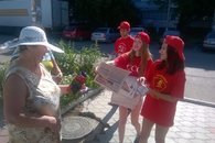 Молодые агитаторы в кубанских станицах