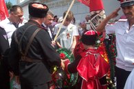 Станица Кущевская. Акция в память о подвиге красных героев-казаков