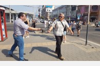 Кандидат-коммунист Александр Сафронов принял участие в агитационном пикете