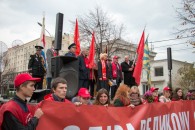 В Краснодаре прошла красная демонстрация в честь столетия Великого Октября