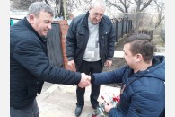 Каневские патриоты поздравили со столетием Красной Армии ветеранов разных времен