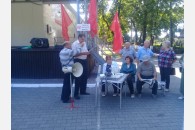 В Мостовском районе состоялся протестный митинг