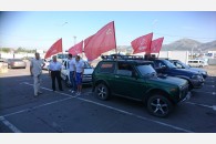 В Новороссийске состоялся краснознаменный автопробег