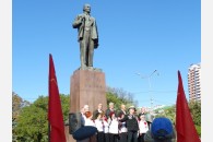 Коммунисты и комсомольцы Сочи отметили праздник Великого Октября митингом