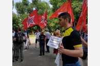 В Краснодаре прошла акция за сохранение троллейбусной линии на улице Красной