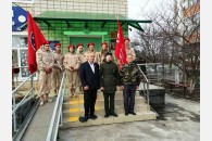 Станица Каневская. Юнармейцы встретились с земляком-курсантом военной академии