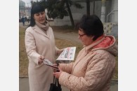Краснодар. Активисты Карасунского отделения КПРФ пропагандируют идеи партии среди населения