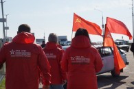 Автомарш КПРФ «Наша Великая Победа» движется по Краснодарскому краю