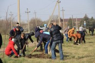 Станица Выселки. В связи с 75-летием Победы заложен Сад Памяти