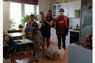 Краснодар. Активисты Ленинского Комсомола продолжают помогать многодетным семьям